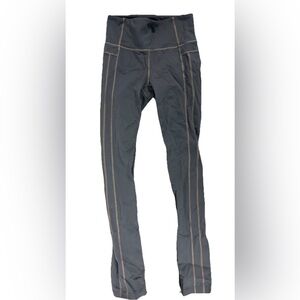 Athleta Charcoal with Copper Outline Tight Leggings